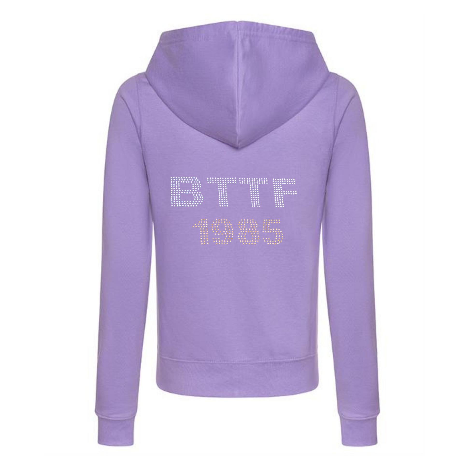 Back to the Future adult zip up hoodie with bling BTTF detail