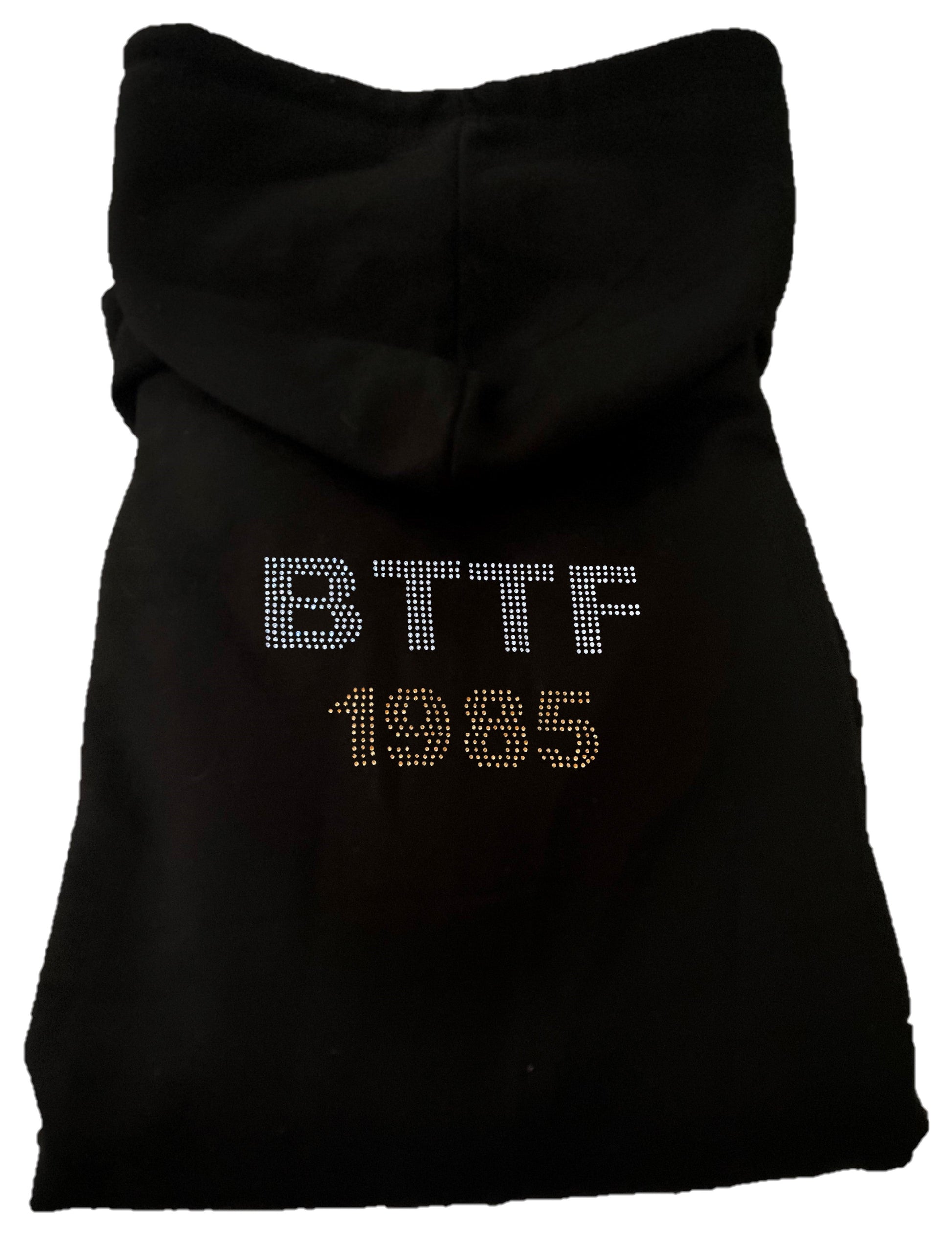 Back to the Future adult zip up hoodie with bling BTTF detail