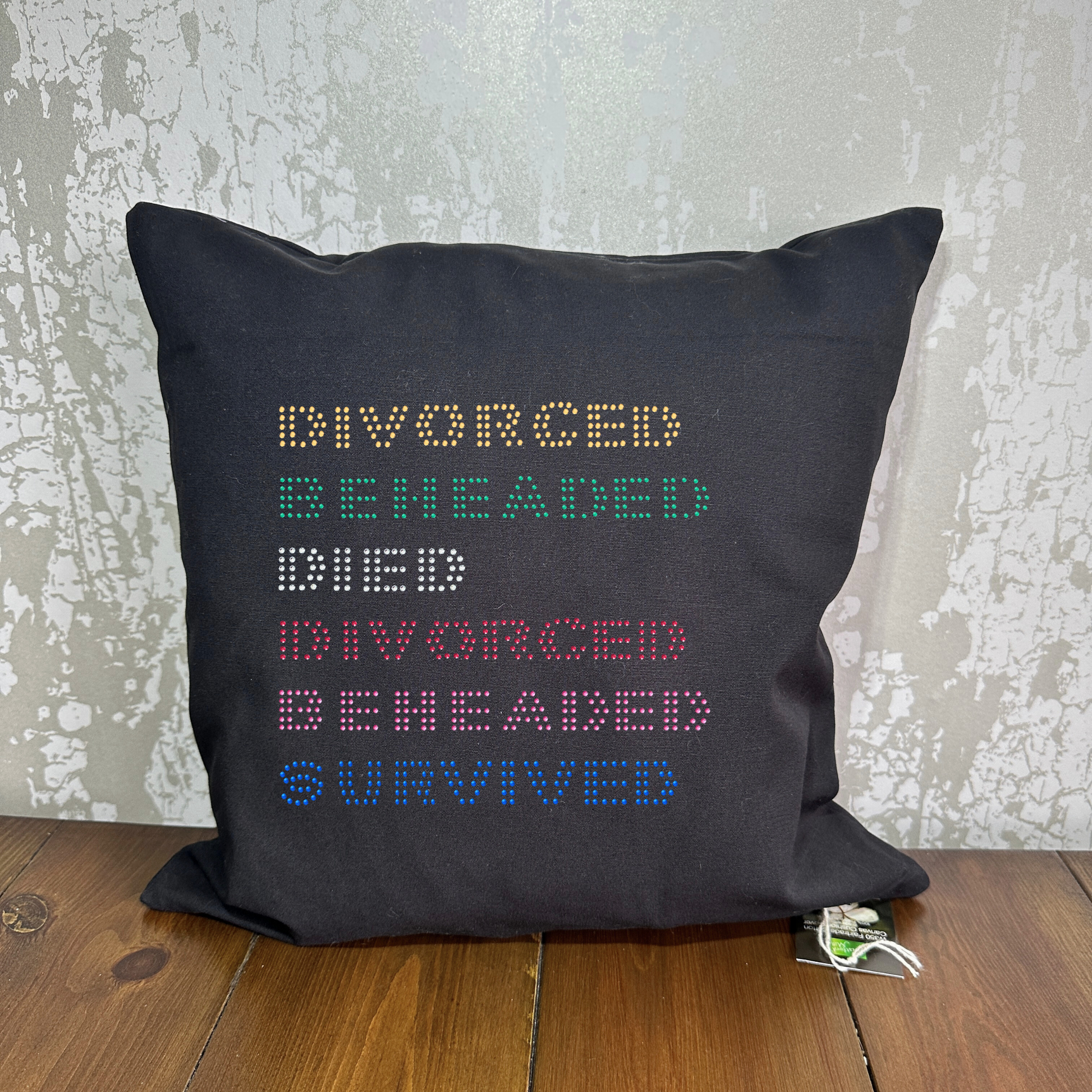 Six the musical quote inspired musical design, cotton cushion cover