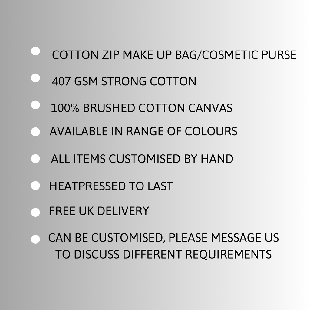 Starlight Express zip up make up bag, cosmetic purse with bling detail, beautiful gift for Christmas, Mothers Day or birthday present