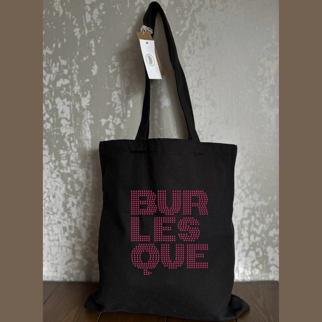 Burlesque musical, theatre tote bag, bag with logo