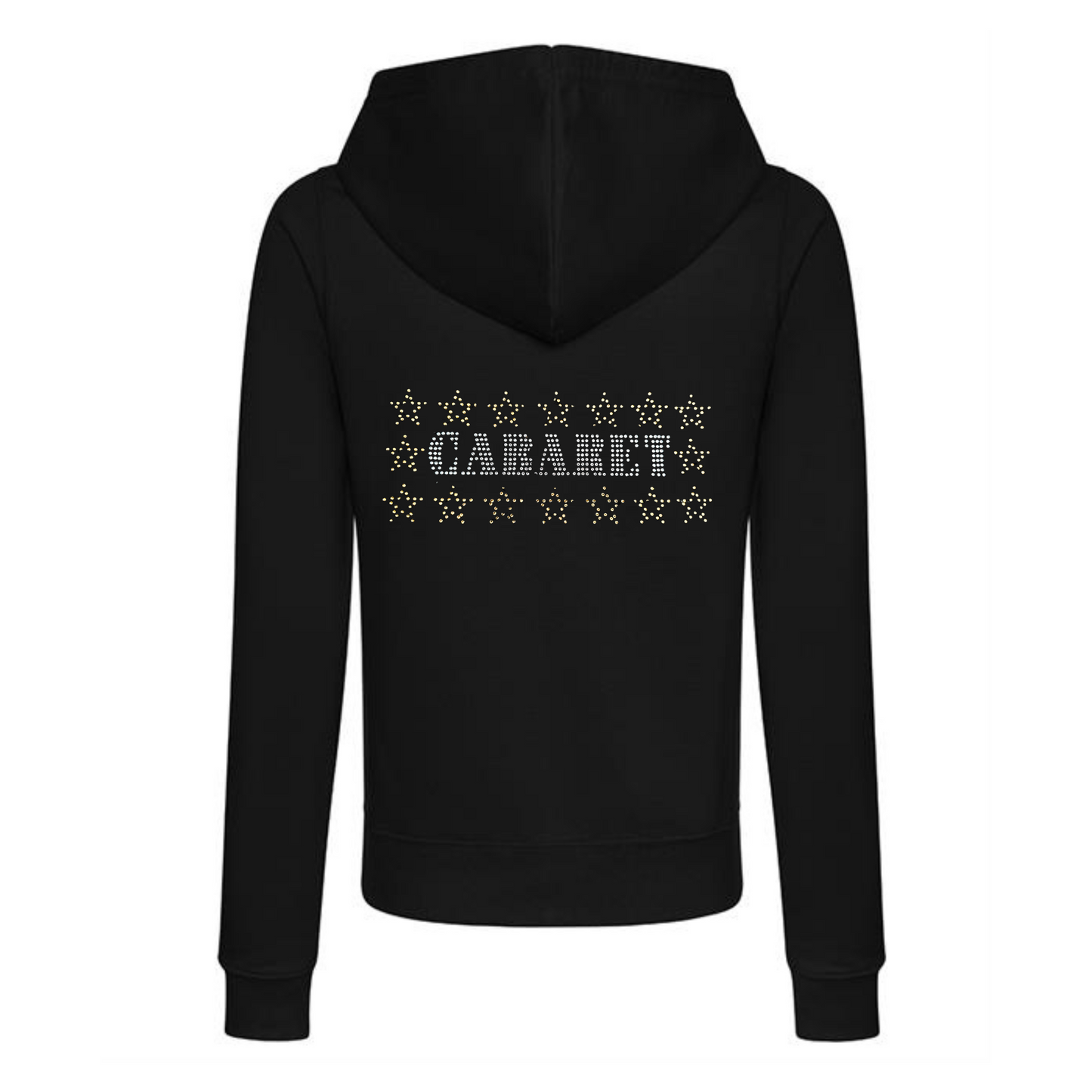 Cabaret musical cotton zip hoodie with star design