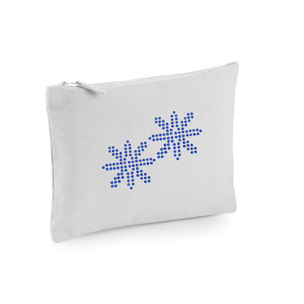 Frozen inspired zip up make up bag or cosmetic purse with bling detail