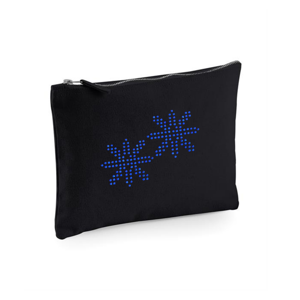 Frozen inspired zip up make up bag or cosmetic purse with bling detail