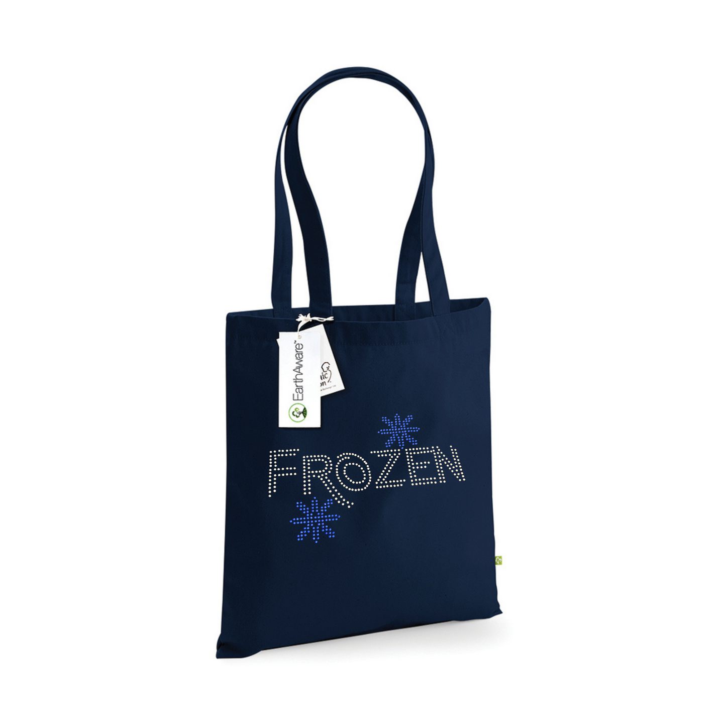 Frozen musical bling snowflake heavy cotton Tote Bag