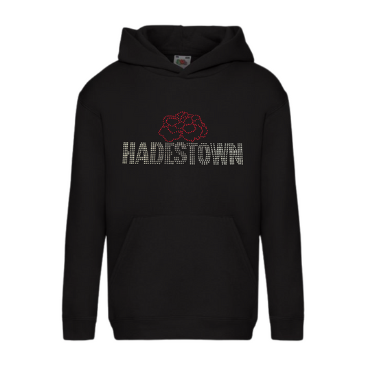 Hadestown musical children's pullover hoodie, Greek mythology flower design merch