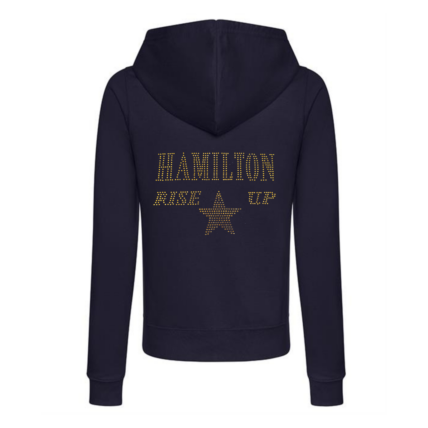 Hamilton musical theatre Rise Up double design zip hoodie