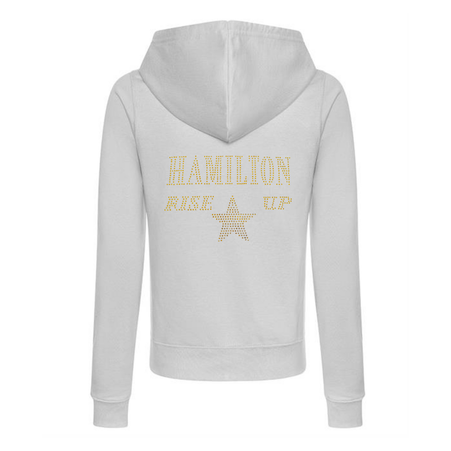 Hamilton musical theatre Rise Up double design zip hoodie