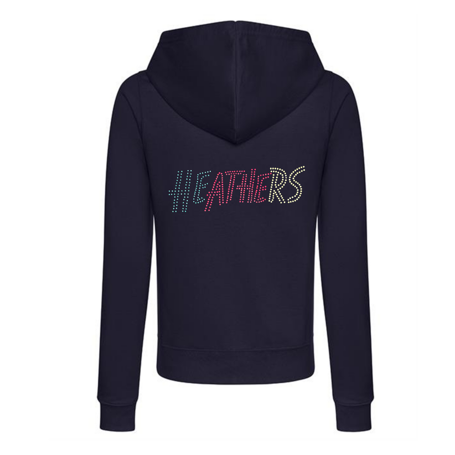 Heathers musical double design zipped hoodie