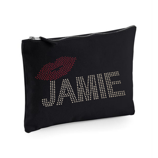 Everybody's talking about Jamie zip large make up or cosmetic bag with bling detail