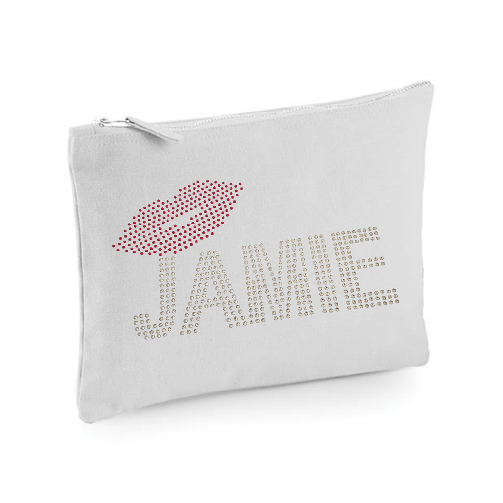 Everybody's talking about Jamie zip large make up or cosmetic bag with bling detail