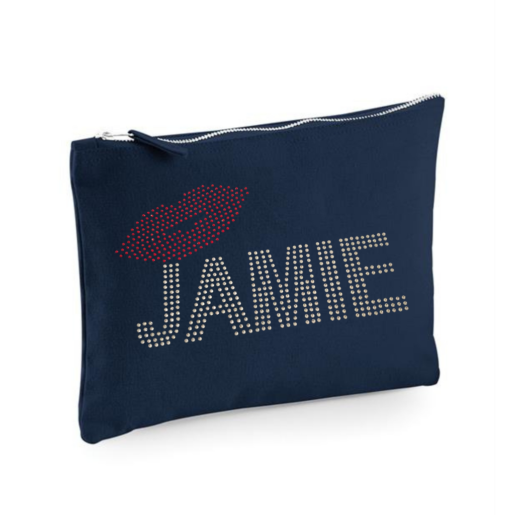 Everybody's talking about Jamie zip large make up or cosmetic bag with bling detail