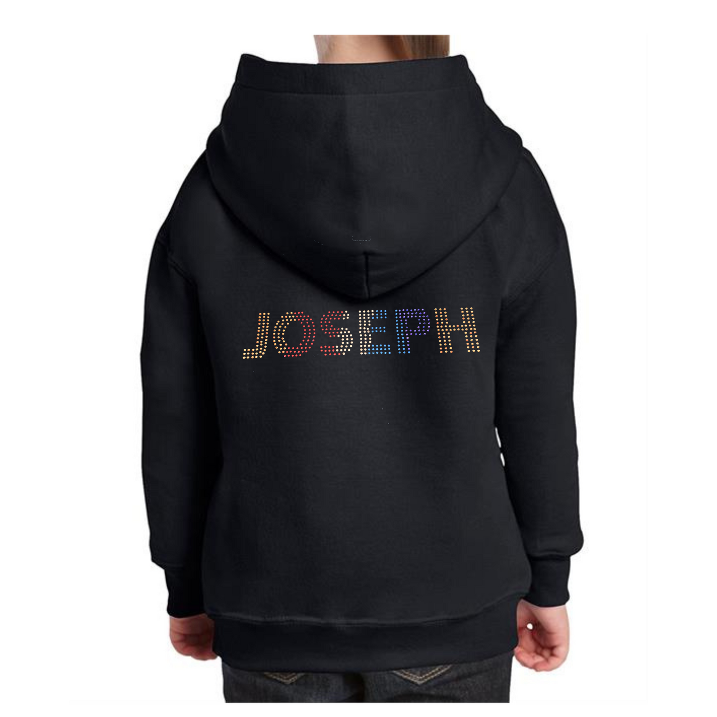Joseph and the Amazing Technicolor Dreamcoat the musical kids zip up hoodie