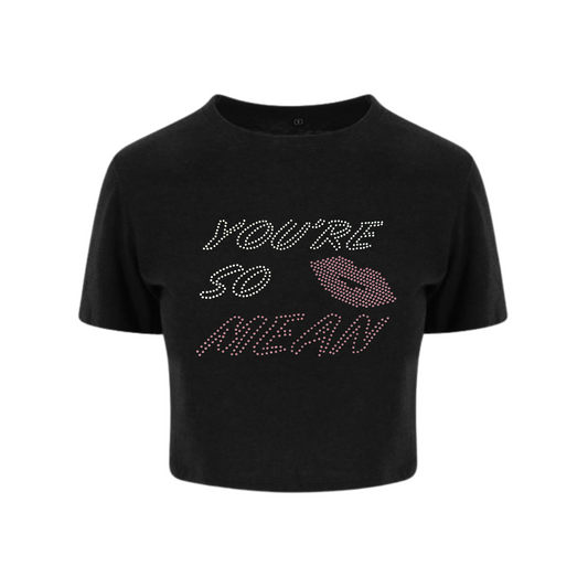 Mean Girls Musical Inspired Crop T-Shirt with sparkly bling lip design