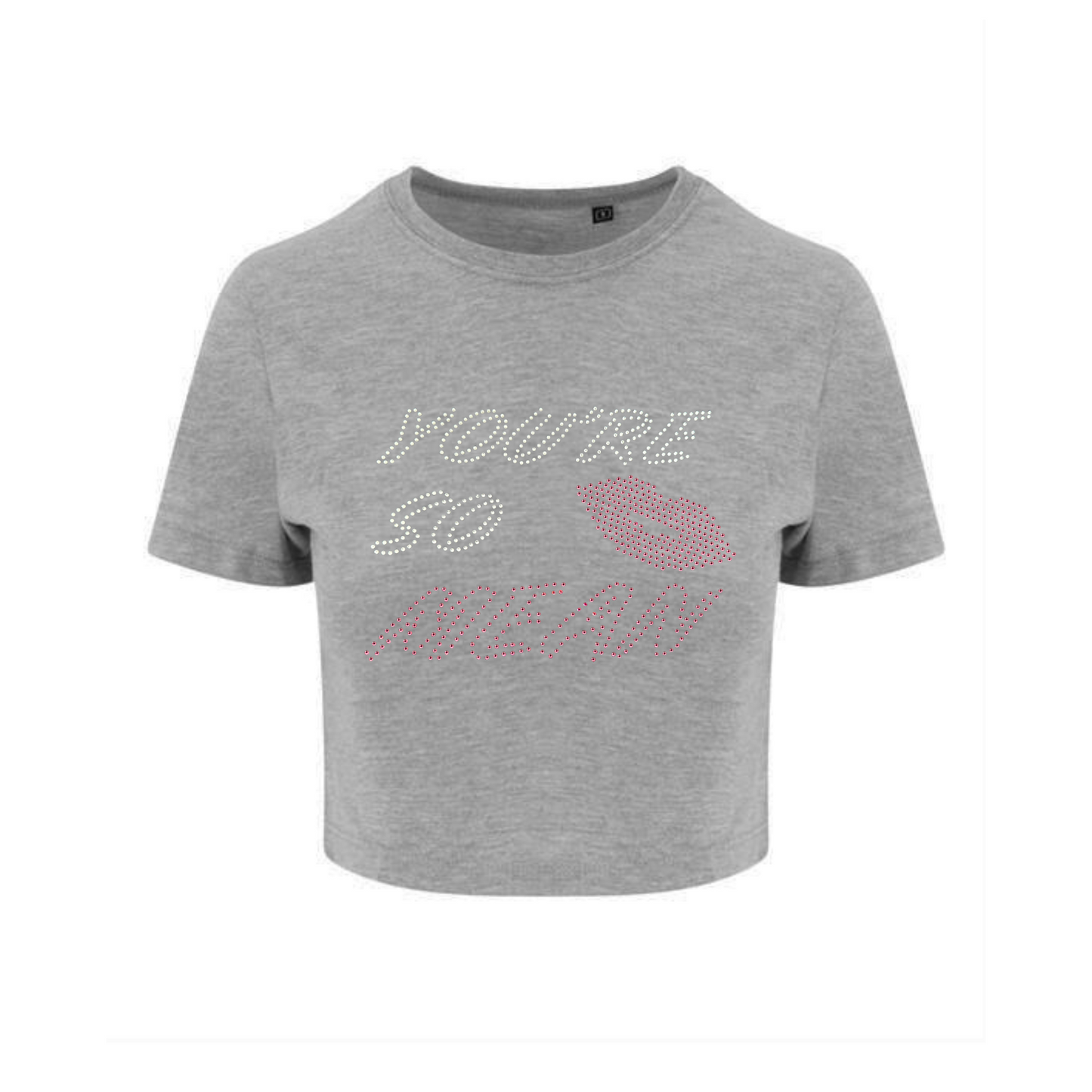 Mean Girls Musical Inspired Crop T-Shirt with sparkly bling lip design