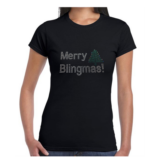 Merry Blingmas Christmas T Shirt Adult