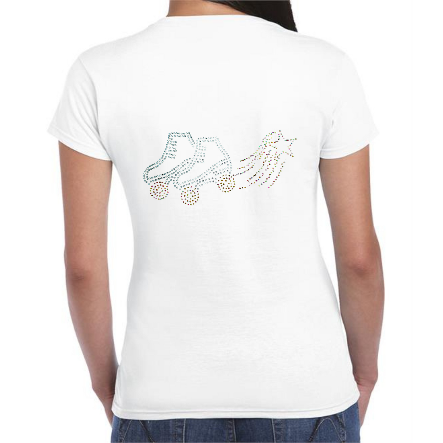 Starlight Express double sided ladies T-shirt with added back roller skate detail