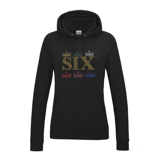 Six the musical queen crown design ladies pullover hoodie