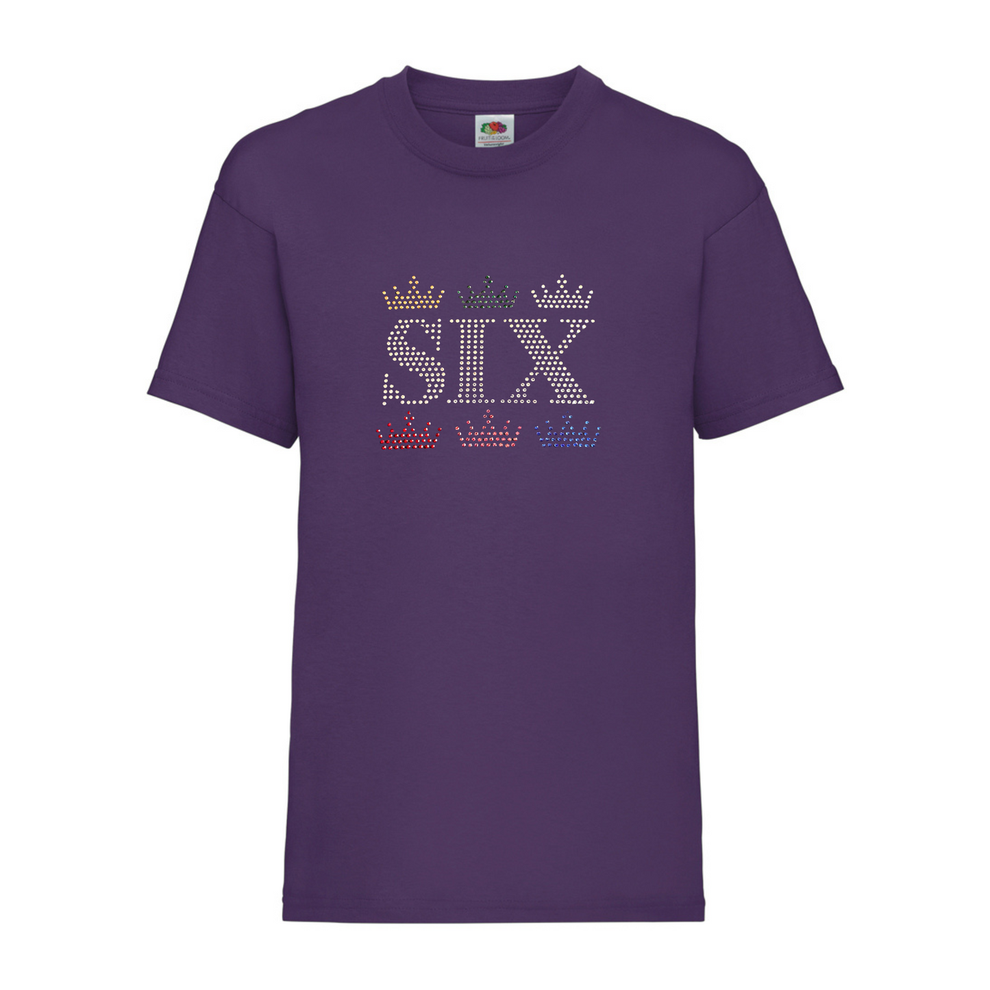 Six the musical cotton Queen crown design T shirt