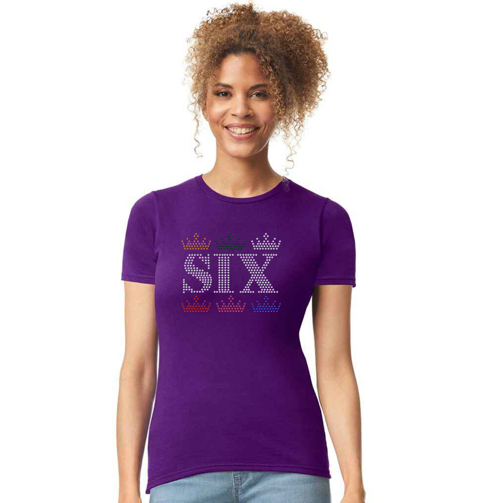 Six 6 crown design ladies Fit T shirt