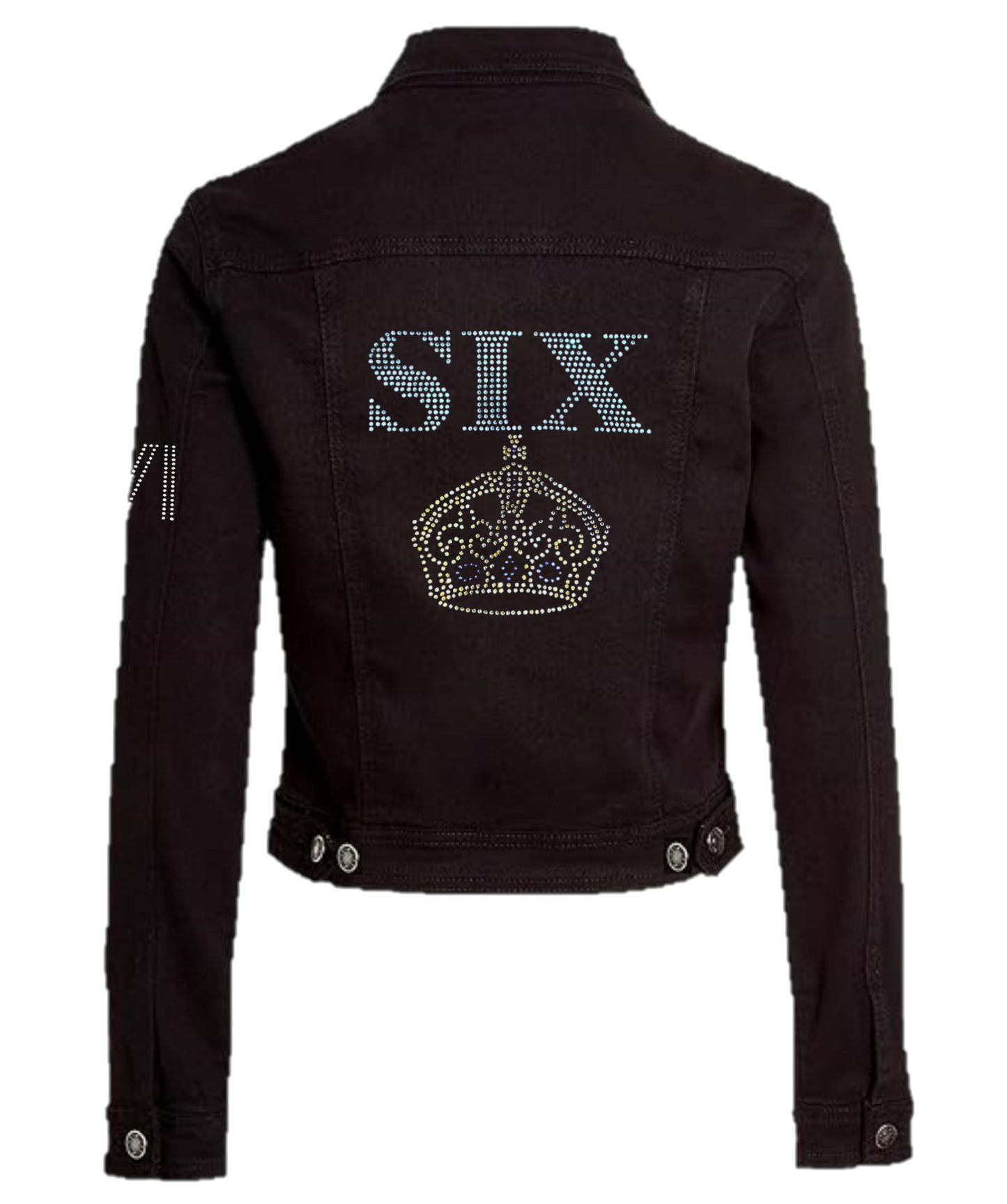Six the musical denim jacket Bling it On