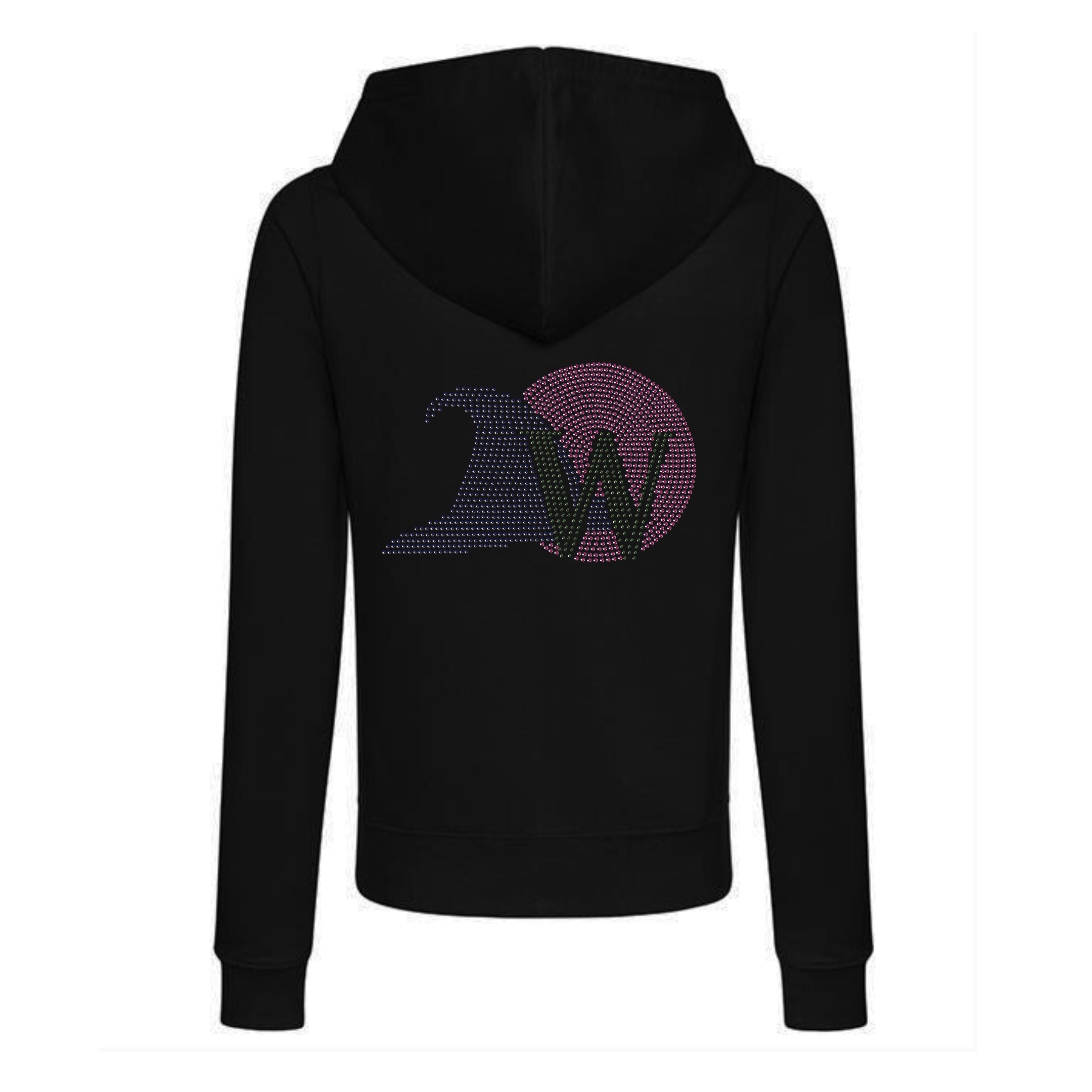 Wicked the musical pink bubble design ladies Zipped Hoodie