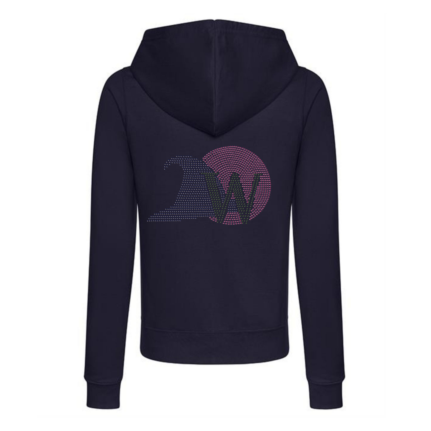 Wicked the musical pink bubble design ladies Zipped Hoodie