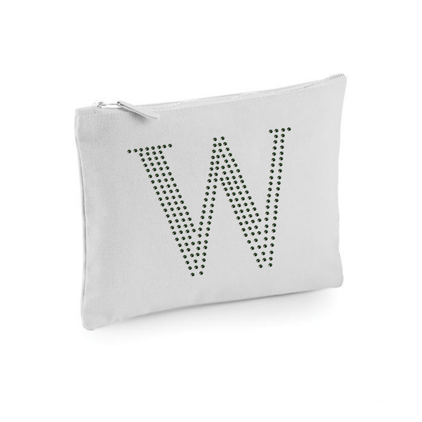Wicked zip up make up bag or cosmetic purse with bling detail