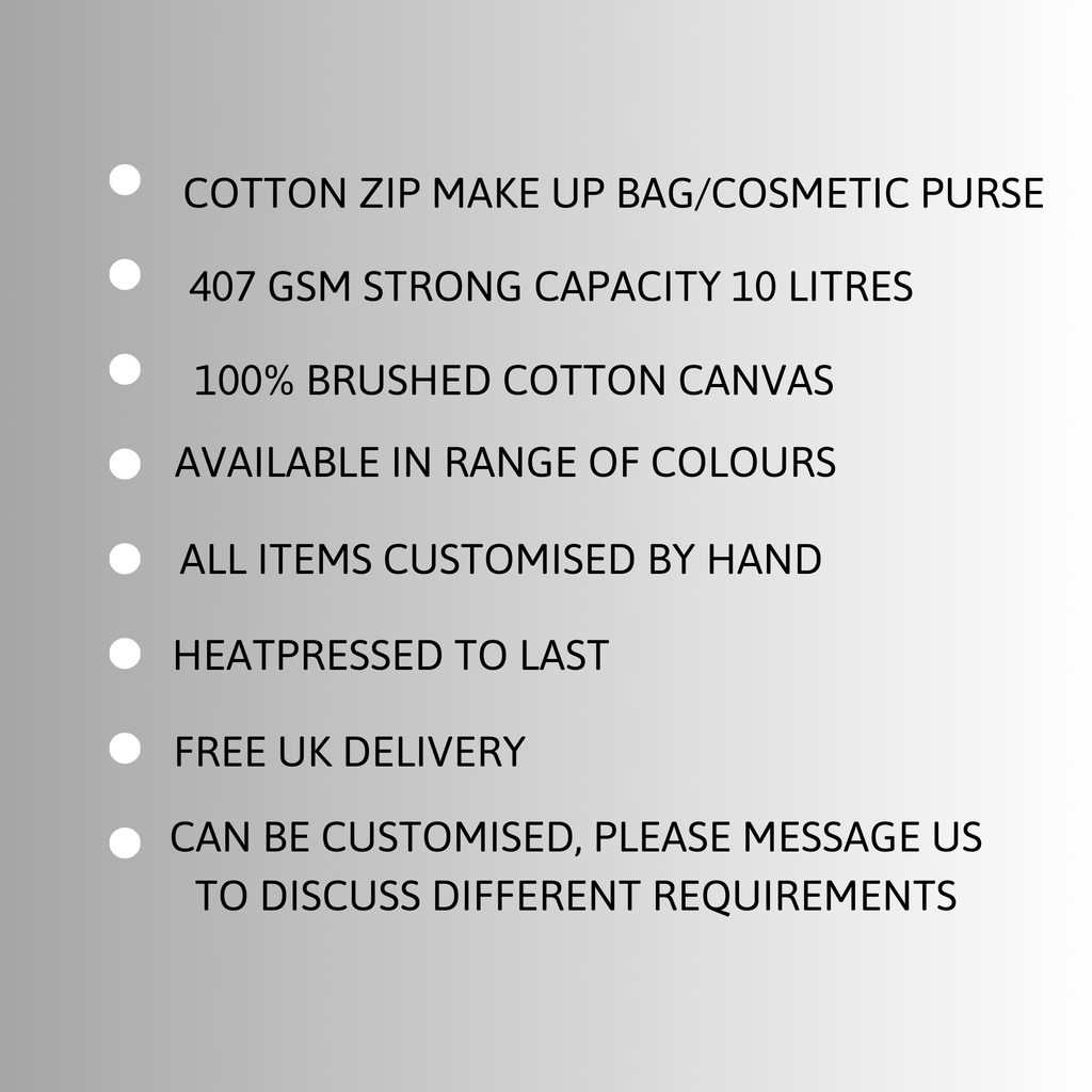 Frozen inspired zip up make up bag or cosmetic purse with bling detail