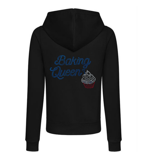 Baking Queen Zipped Hoodie adult