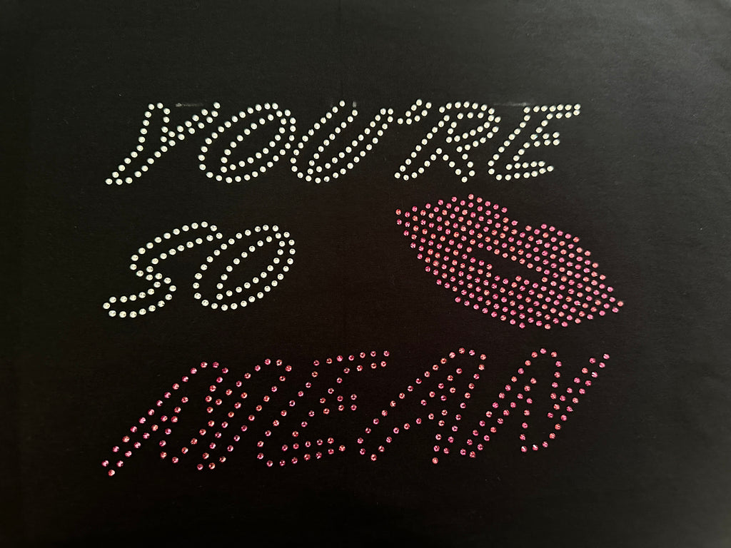 Mean Girls Musical Inspired Crop T-Shirt with sparkly bling lip design