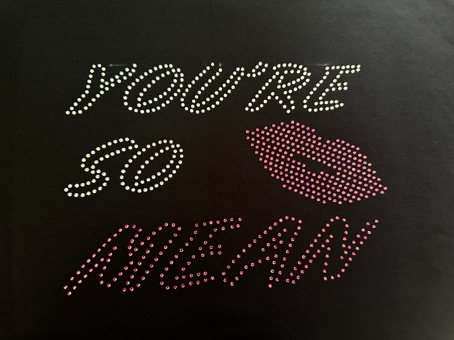Mean Girls Musical Inspired Crop T-Shirt with sparkly bling lip design